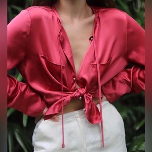 Talbots Blouse 100% Silk size 16 petite